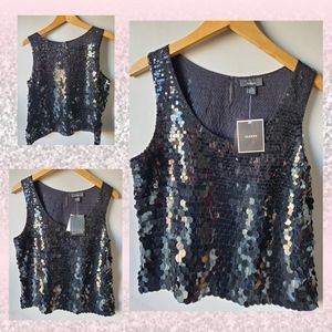 Black Sequin Alfani Tank Top